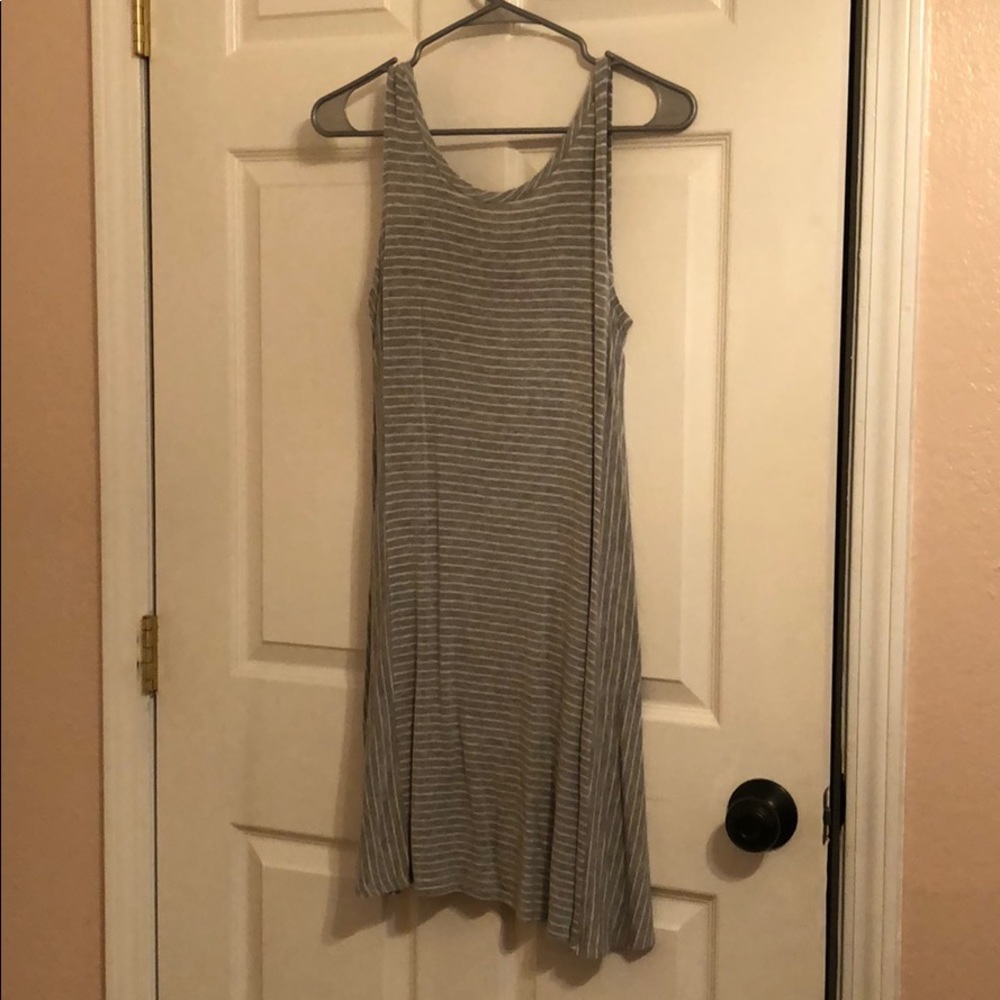 Striped gray dress